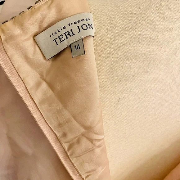 Terry Jon Sleeveless Side Drape Ruffle Gown - Picture 14 of 15